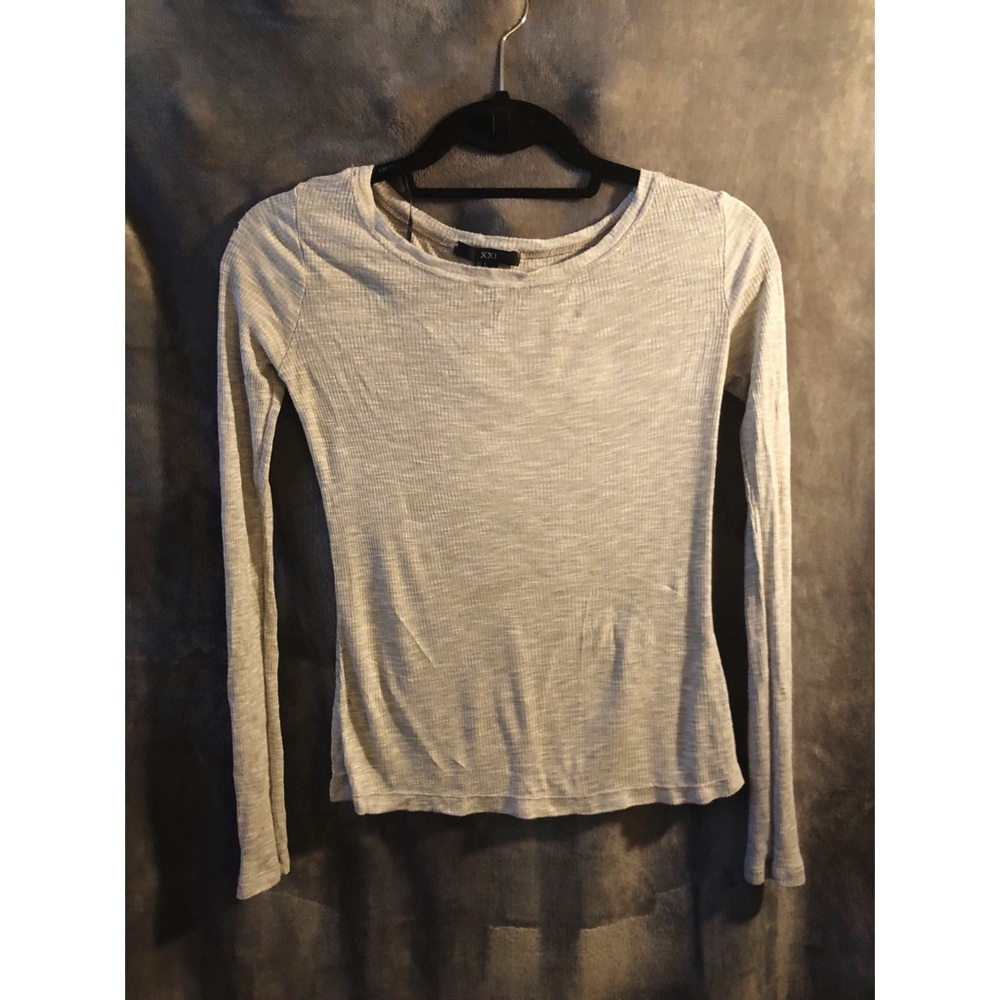 THIN RIBBED COTTON LONG SLEEVE SHIRT‼️
